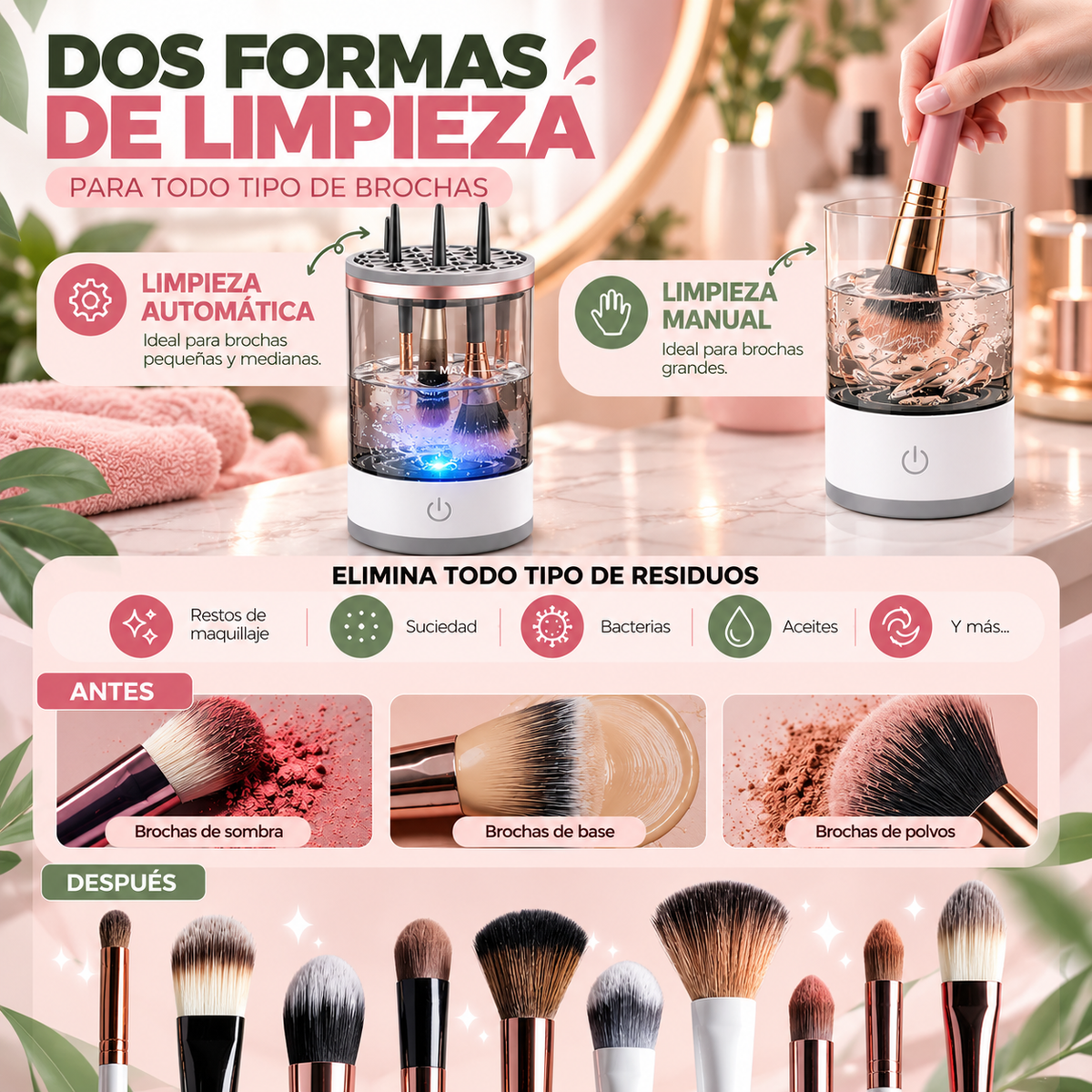 Limpiador de Brochas de Maquillaje