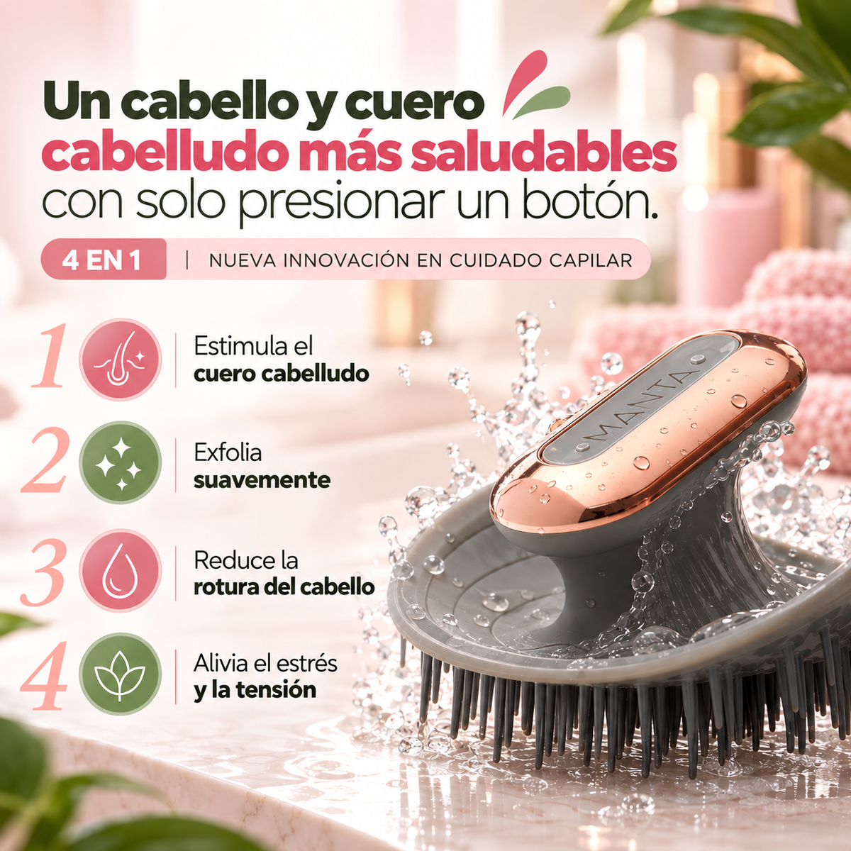 Cepillo masajeador para cabello