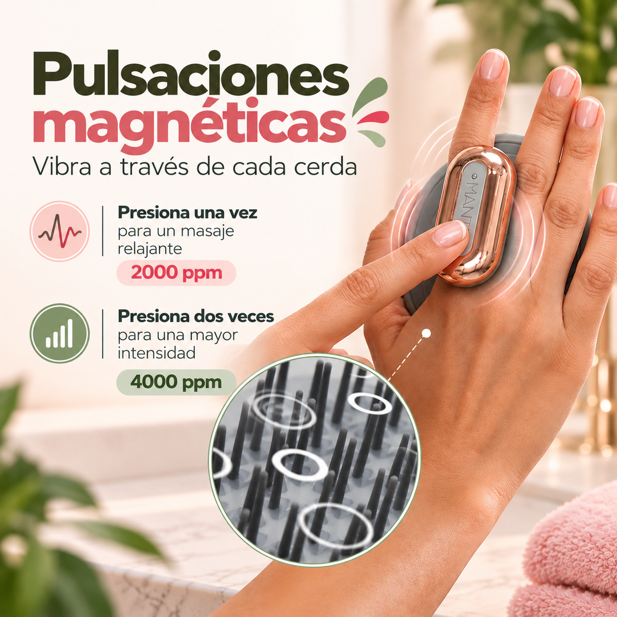 Cepillo masajeador para cabello