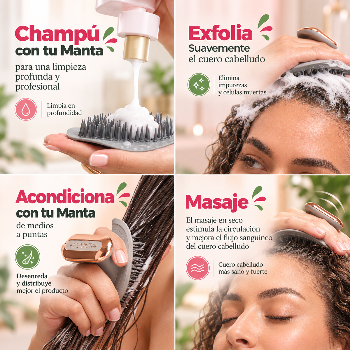 Cepillo masajeador para cabello