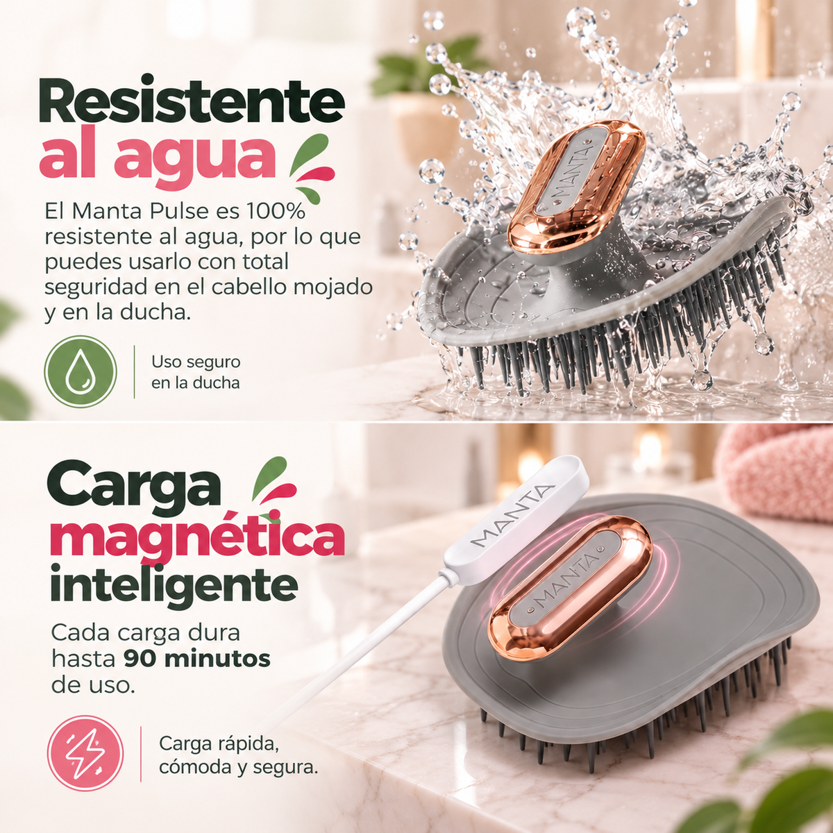 Cepillo masajeador para cabello